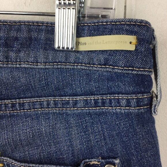 ‎Pilcro and the Letterpress (Anthro) Jean Denim Shorts, Distressed, Size 26 - Picture 11 of 14